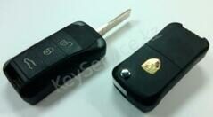 Выкидной ключ с чипом для Porsche 3-кн. 433mhz